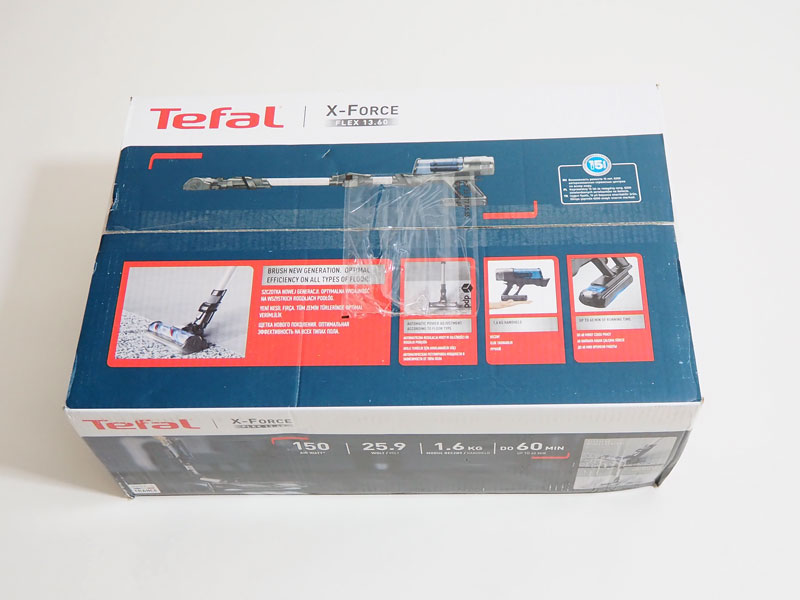 Opakowanie odkurzacza Tefal X-Force Flex 13.60