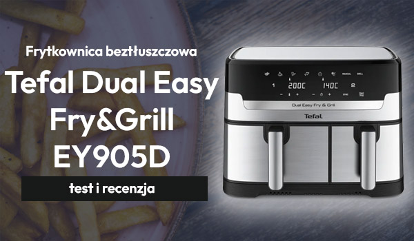 Frytkownica beztłuszczowa Tefal Dual Easy Fry&Grill EY905D